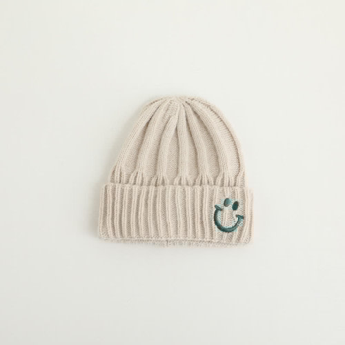 Baby Embroidered Smile Knitted Beanie