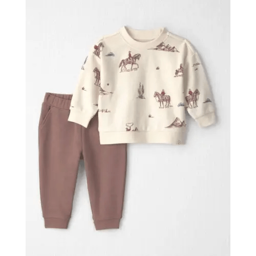 Baby 2-Piece Organic Cotton French Terry Pullover & Pant Set in Western Rodeo - Little Planet | Carter's