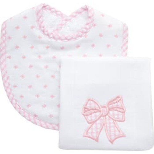 Pretty in Pink Basic Bib & Burp Boxed Set