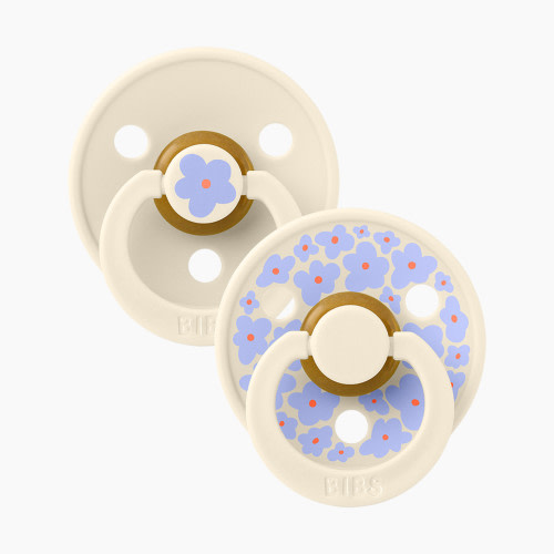 BIBS Studio Jasmine Colour Natural Rubber Pacificier (2-pack) - Ivory, Size 1