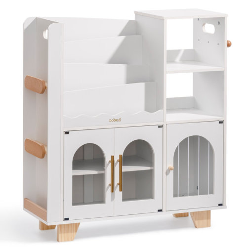 Latitude Run® 35''Hx31.2''W Kids Bookshelf and Toy Storage Organizer, Organizer Cabinet, Book Display & Reviews | Wayfair