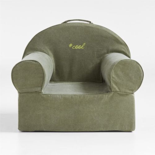 Personalized Large Cyprus Green Kids Lounge Nod Chair