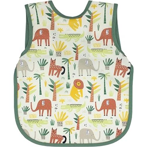 BapronBaby Animal Prints Bapron - No Neck Tie Safer Bib - Baby & Toddler - Soft Waterproof - PVC, BPA & Phthalate Free - 6m+