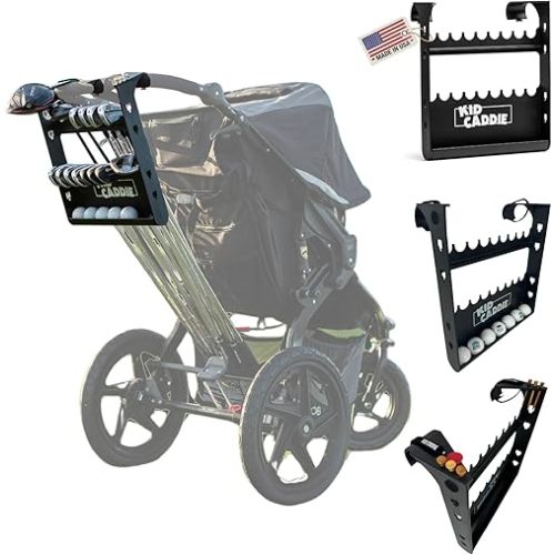 Golf Stroller Attachment - Easy Setup, Universal Fit, Golf Club Holder for Strollers, Introduces Kids to Golf, Encourages Early Golf Skills, Perfect Golf Gift for Parents