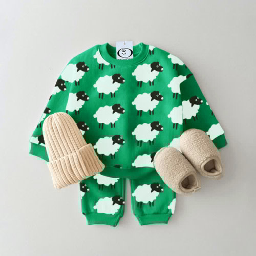Baby 2-piece Sheep Green Set