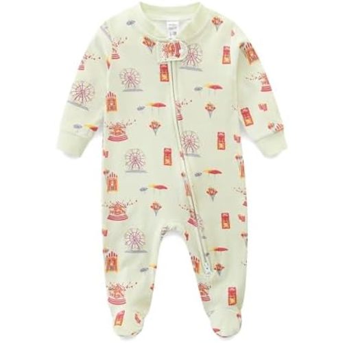 Unisex Baby Boy and Girl Zipper Onesie Toddler Footie One-Piece Infant Romper Jumpsuit