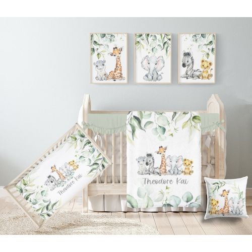 Safari Crib Bedding Set, Safari Nursery, Safari Animal Baby Bedding Set, Safari Crib Sheet, Baby Boy Bedding Crib Bedding Girl, Baby Animals