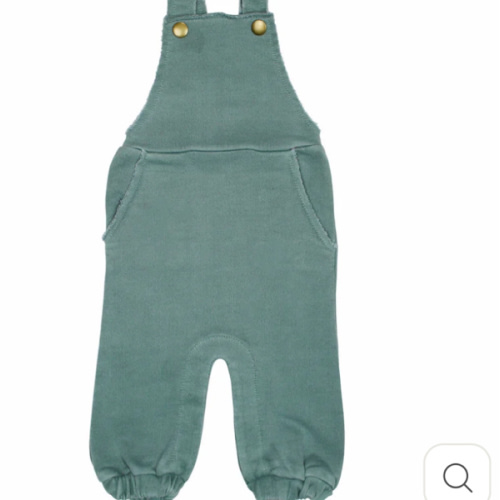 Organic French Terry Overall Romper in Jade – L'ovedbaby