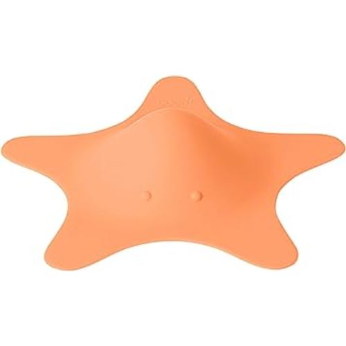 Boon Star Toddler Bath Tub and Sink Drain Cover - Starfish Shaped Toddler Bath Tub and Sink Drain Cover - Easy to Clean Bath and Sink Stopper - Baby Bath Essentials
