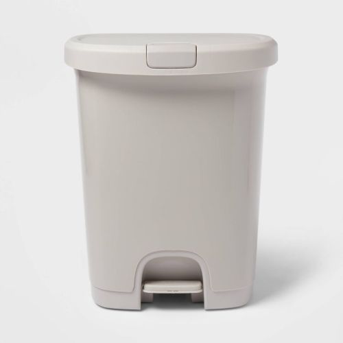 7gal Step Trash Can With Locking Lid Gray - Brightroom™