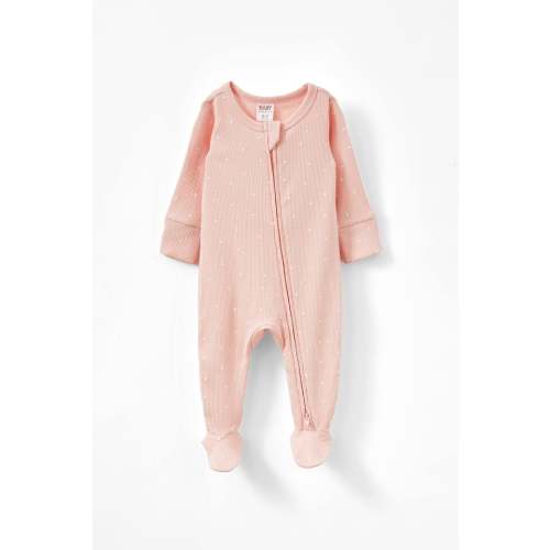 Organic Pointelle Zip Romper