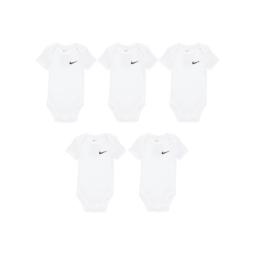 Nike Essentials Baby (0-9M) 5-Pack Bodysuit Set