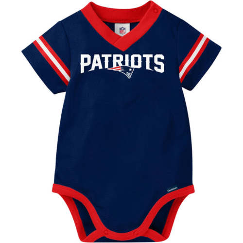 Baby Boys New England Patriots Short Sleeve Jersey Bodysuit
