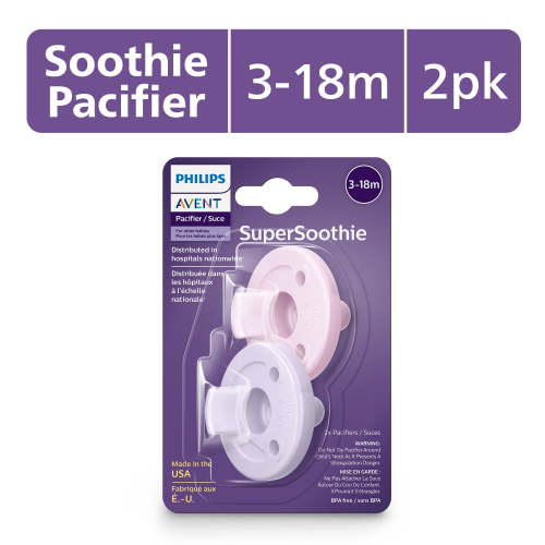 Philips Avent Soothie 3-18 Months, Lilac/Pastel Pink, 2 Pack, SCF192/20