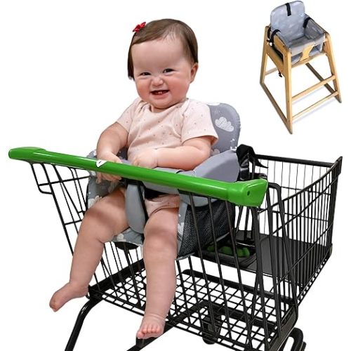 Premium Baby Shopping Cart Cover & High Chair Seat Protector - Universal Fit for Grocery Carts, Restaurant Chairs,Restaurant Seats, and Park Swings-Girl & Boy