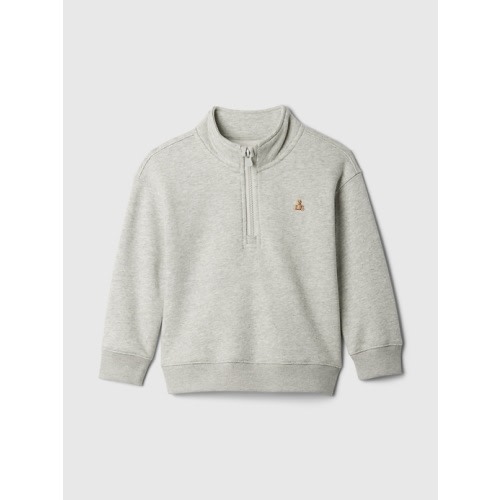 babyGap Quarter-Zip Pullover in grey, size: 12-18 M