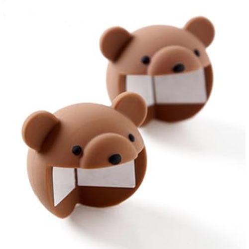 MXY Safety Anti-Collision Edge Corner Guard Protector Soft Silicone Thickening Collision Angle Table Desk Cover Pad Pack of 2 Units Brown Bears