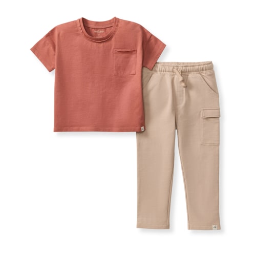 Drop Shoulder Organic Boy Tee & Pants Set - Cedar – Burt's Bees Baby