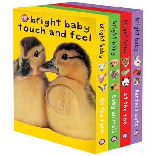Bright Baby Touch & Feel Boxed Set: On the Farm, Baby Animals, At the Zoo and Perfect Pets (Bright Baby Touch and Feel)