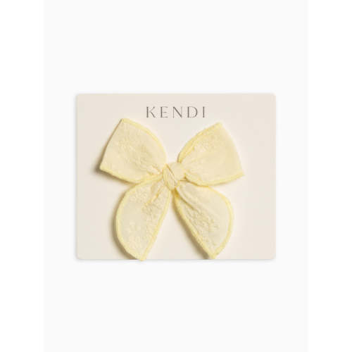 Eyelet Bow Clip - Ribbed Collection