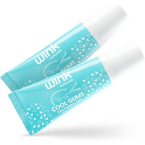 Wink Naturals Baby Teething Relief For Infants And Kids, Cooling, Soothing Natural Gel For Sore Gums And Other Teething Discomfort, May Be Used As A Toddler Training Toothpaste (Twin Pack, 15 ml Each)