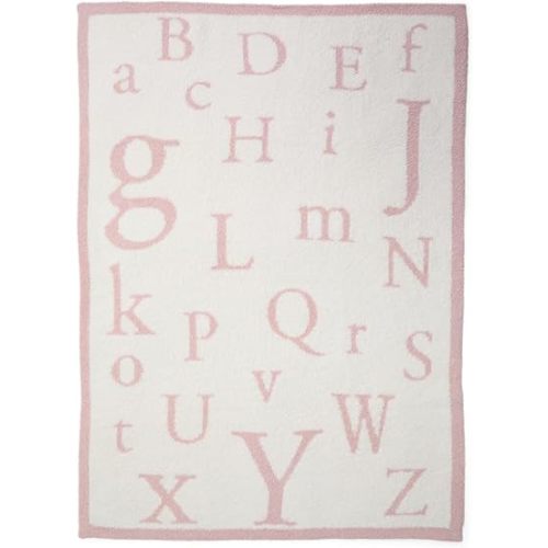 Barefoot Dreams Unisex CozyChic® ABC Blanket Dusty Rose/Cream Baby