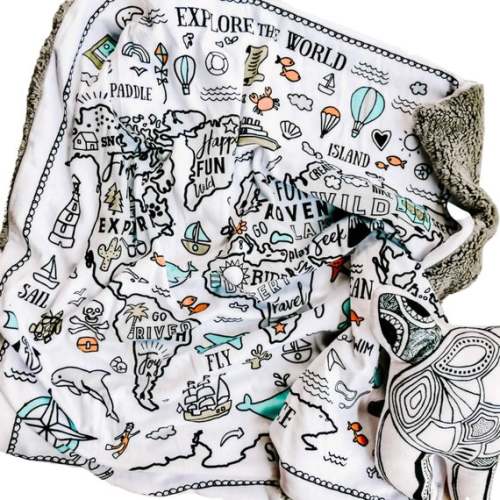 Minky Blanket World Explorer Baby Boy. Gender Neutral Baby Blanket World Map. Baby Gift. Baby Shower Gift - Etsy