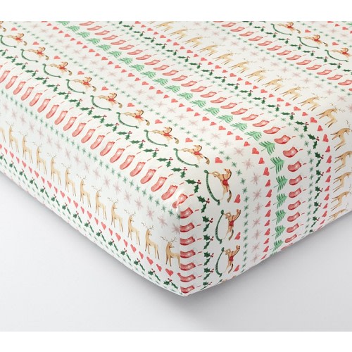 Holiday Fair Isle Organic Crib Fitted Sheet