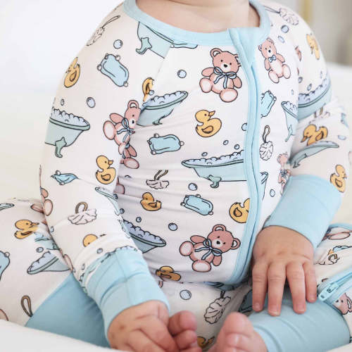 Bathtime Besties Convertible Zip Romper | Blue