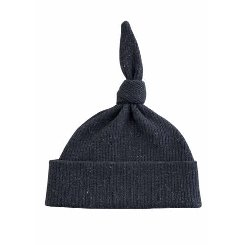 Charcoal Speckle / Organic Ribbed Beanie