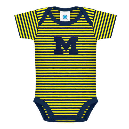 Michigan Wolverines Striped Bodysuit | College Baby