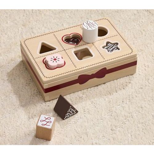 Wooden Valentine's Chocolates Shape Sorter 