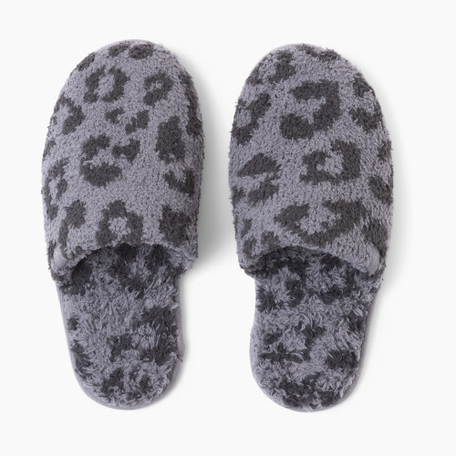 Barefoot Dreams CozyChic Barefoot in the Wild Slipper - Graphite/Carbon, L