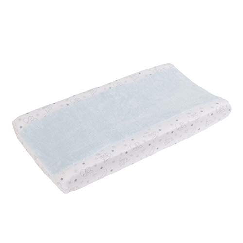 Disney Dumbo - Shine Bright Little Sta Aqua, Grey and White Super Soft Changing Pad Cover