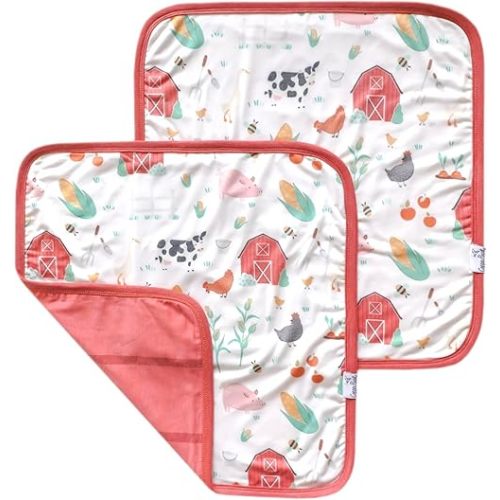 Copper Pearl Baby Security Blanket Set of 2 - Portable Size for Self-Soothing On-The-Go, Ideal Baby Blankets for Boys and Girls, Ultra-Soft, and Gift-Ready Loveys - Farmstead