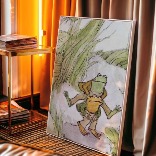 Frog and Toad Storybook Print | Vintage Cottagecore Wall Art, Nursery Decor