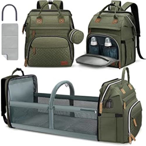 Diaper Bag Backpack,Baby Diaper Bags, Multifunctional diaper backpack Large Capacity, Olive Color