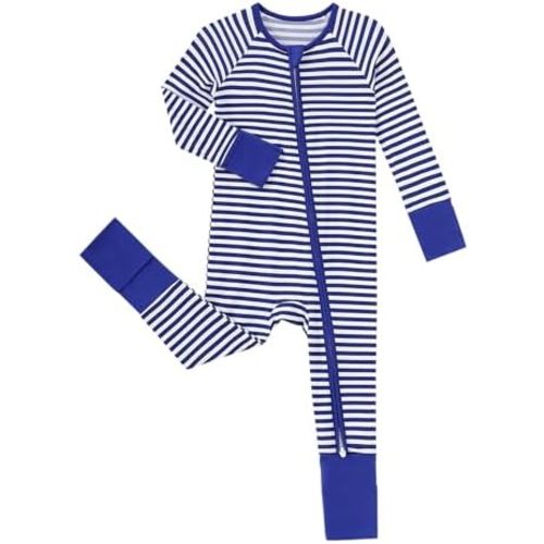 Viscose from Bamboo Pajamas Baby Footless Romper - Baby Infant Boys Girls One Piece Jumpsuits