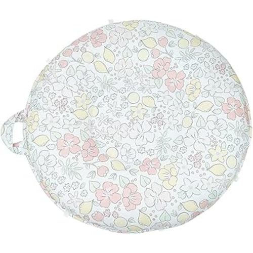 Pello Multi-use Luxe -Toddler Floor Pillow/Play Mat/Lounger (Lemon Aqua Glass)