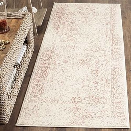 SAFAVIEH Adirondack Collection Runner Rug - 2'6" x 6', Ivory & Rose, Oriental Distressed Design, Non-Shedding & Easy Care, Ideal for High Traffic Areas in Living Room, Bedroom (ADR109H)