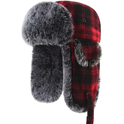 Baby Toddler Trapper Hat Kids Adjustable Ushanka Waterproof Winter Aviator Hat for Boys 1T-8T