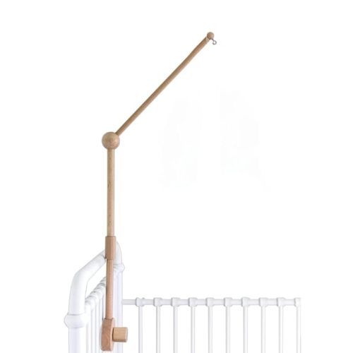 Baby Crib Mobile Arm Wooden Holder - Baby Mobile Hanger for Crib (31 inch, 100% Natural Beechwood) Strong Anti Slip - Nursery Decor & Gift Accessories (Original)