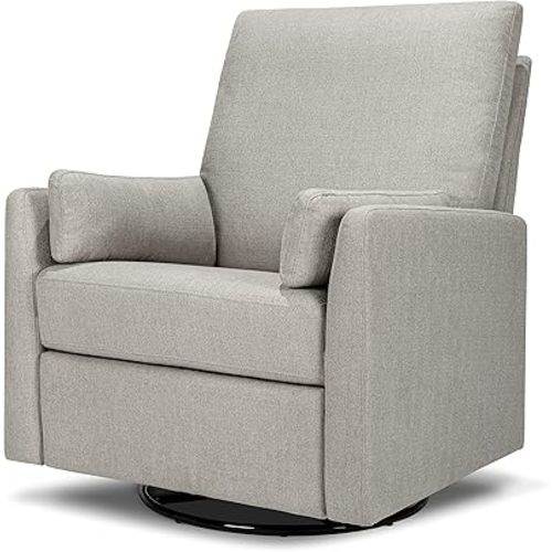 Carter's by DaVinci Ethan Swivel Recliner in Performance Grey Linen, GREENGUARD Gold & CertiPUR-US® Certified