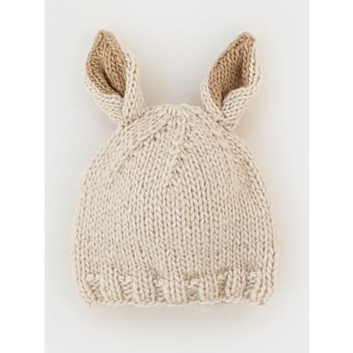 Knit Bunny Hat, Natural