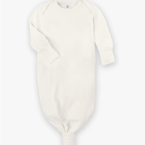Colored Organics Baby Organic Cotton Knotted Gown - Infant Gown with Mitten Cuffs