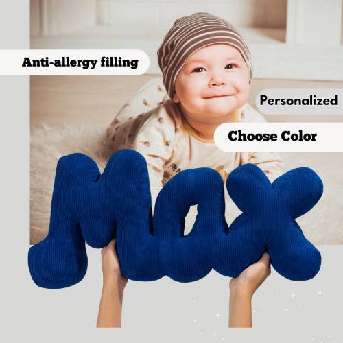 Personalized Name Pillows Baby Boy Gift Name Custom letters Nursery Decor Kids Room