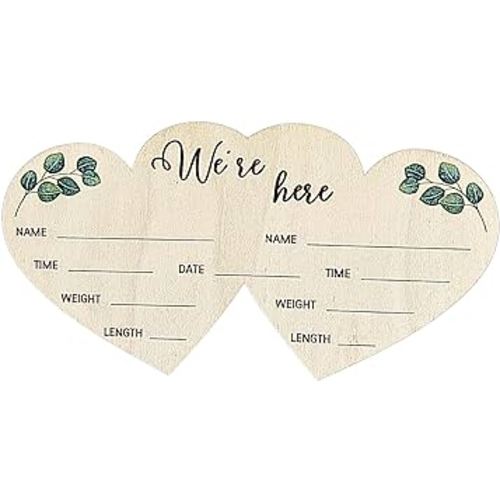 Twin Birth Announcement Sign Newborn Sign Twins Baby Announcement