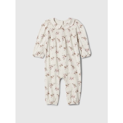 Baby Floral One-Piece in regular grey, size: 0-3 M