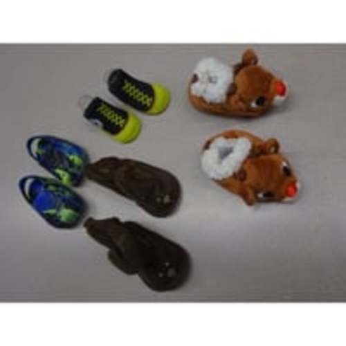 Lot of 4, Infant Baby Booties, Socks, Sandals Shoes White Size 0 - 6 Months