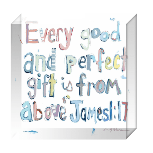 "James 1:17" Acrylic block